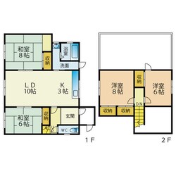 手稲駅 徒歩13分 1-2階の物件間取画像